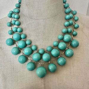 Luxe  Turquoise tone  Bubble Statement Necklace